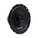 E-X6.5b photo angled right slightly to show part of motor, surround, cone, and tweeter in the center. Legible on the cone is the DD AUDIO logo in white at the bottom edge.