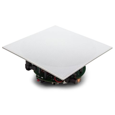 Photo of IW-65 top down with square mesh grill, and part of circuit backing