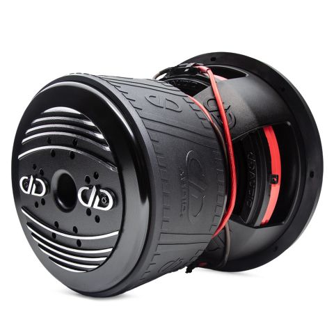 12 inch 812f subwoofer angled back showing motor basket and cone