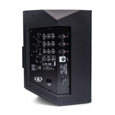 Photo of RAGER-PRO-851 angled to the side to show controls and connection inputs