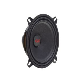 Photo showing VO-MN105 Midrange Neo speaker facing front angled right to show cone, dust cap, mounting brackets