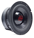 Photo of W6 shot facing front angled right to show cone and classic DD dustcap, surround, basket, motor with leads