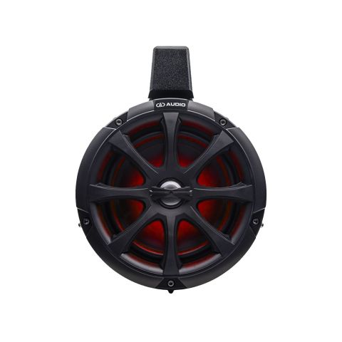 Photo of MC-106b front facing to show grill with red hue