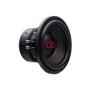 Photo of 10 inch 300 series subwoofer angled right to show part of motor, surround, dustcap and cone