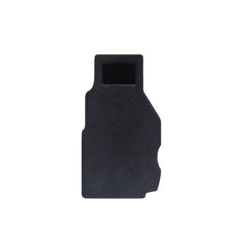 Photo of enclosure profile shot to show contours and side port