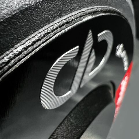Close Up of Backplate Label with Raised Lettering