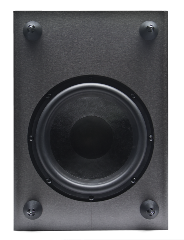 photo showing bottom of ABC-19 - with the woofer facing down as with the feet