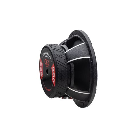 Photo of VO-M408-C Midrange shot back to front from side angled to show full motor and textured cast frame