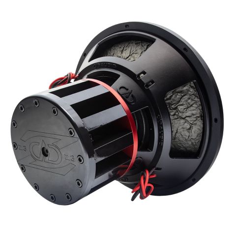 Photo of Z315 shot back to front to show neo pillar motor, engraved backplate, red anodized aluminum top plate, basket, and leads