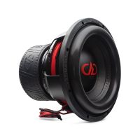 Photo of 712G facing front angled right to show surround, cone, dustcap backed by basket, leads, and motor in boot