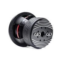 8 inch 600 series subwoofer angled back showing motor basket and cone