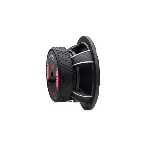 Photo of VO-M406-C Midrange shot back to front from side angled to show full motor and textured cast frame