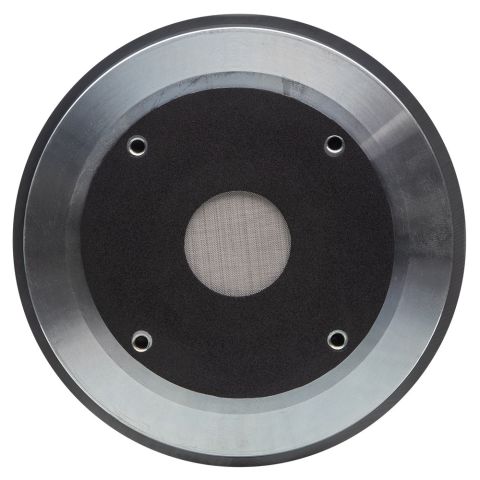 Photo of VO-CT75 facing front to show the voice / speaker at the center of the disc design driver