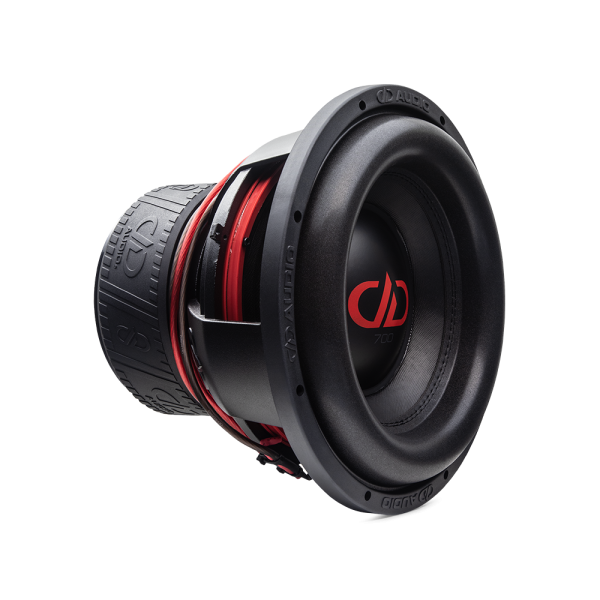 12 inch 712f subwoofer angled right showing motor coil basket and surround