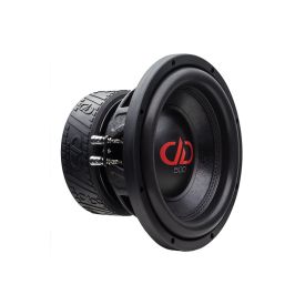 Photo of 510e Subwoofer angled front to back to show cone, dust cap, part of basket and motor
