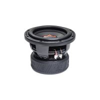 606d - 6 Inch 600 Series Subwoofer - photo angled top to bottom to show full surround, part of cone, dustcap, basket, terminals and motor