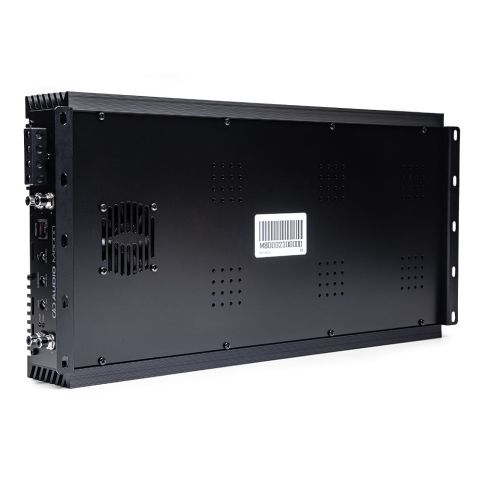 Photo of M8000 showing full back plate with fan and cooling vents