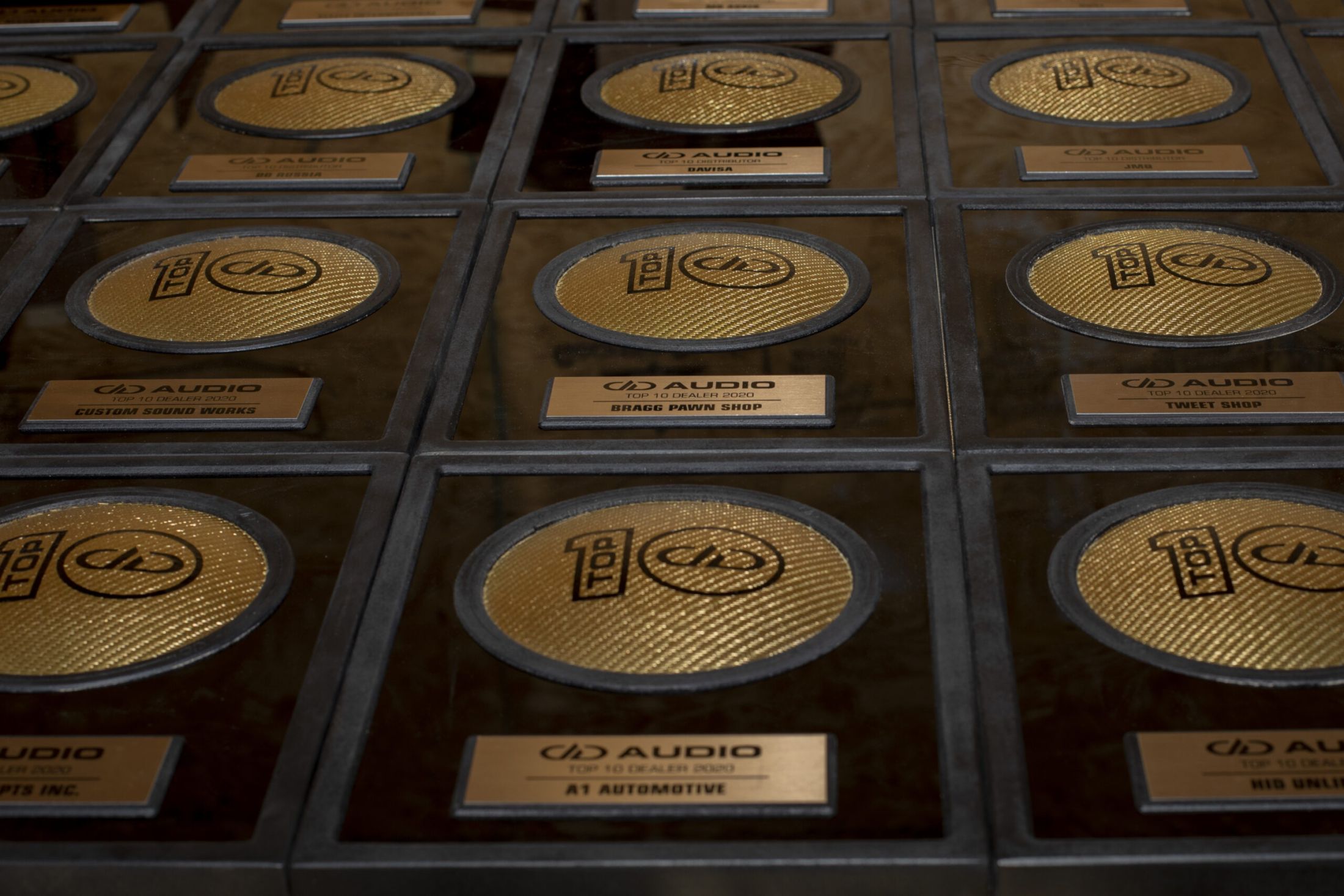 DD Audio Top 10 Dealer Plaques 2020
